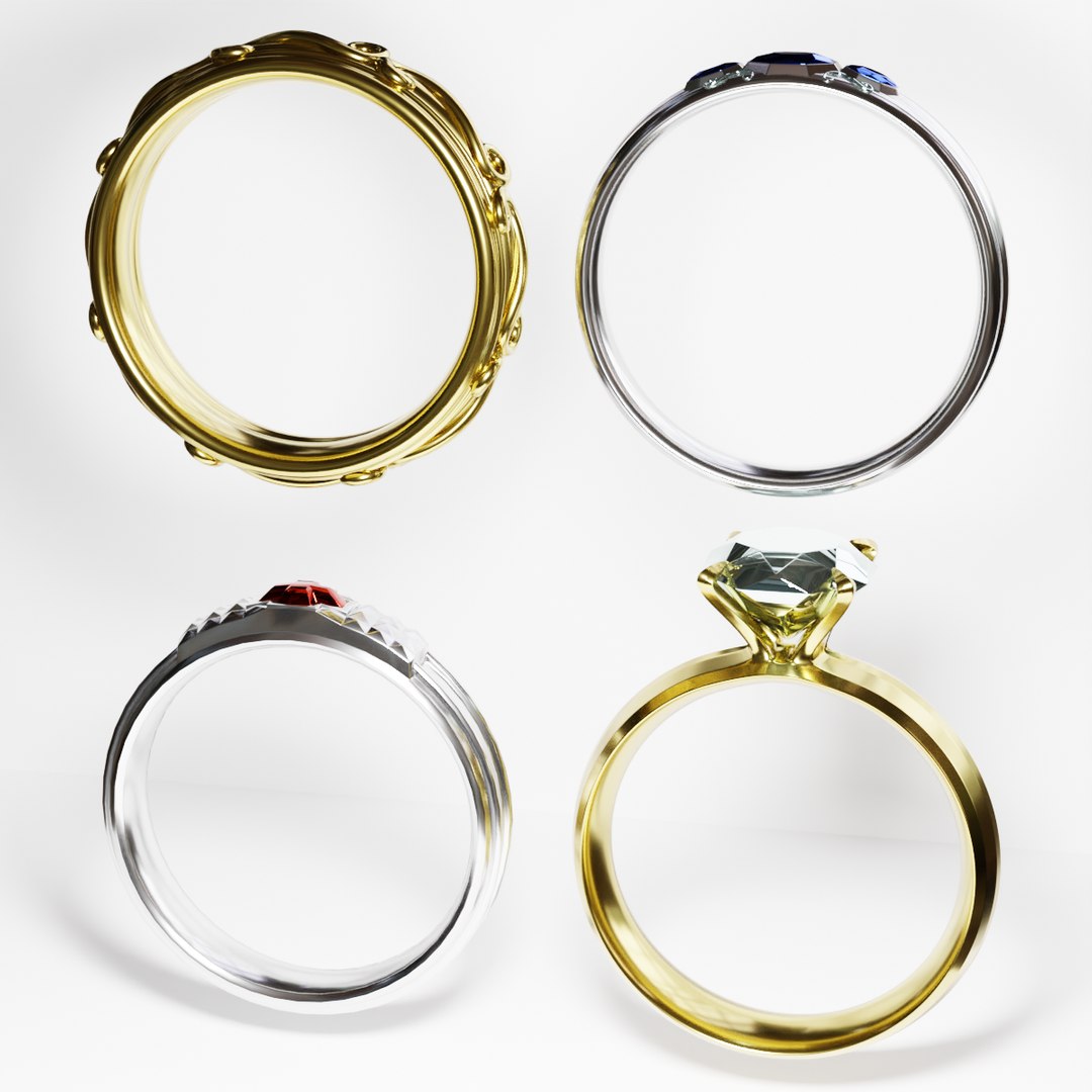 Ring Set Model - TurboSquid 1741009