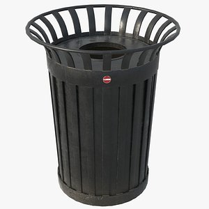 Street Bin Black PBR