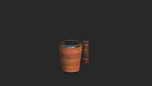 3D wood mug