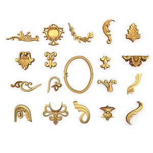 3D Acanthus Leaves Collection 12 model