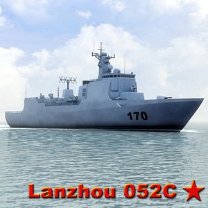 3dsmax lanzhou-052c missile destroyer