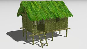 Jungle hut 3D model