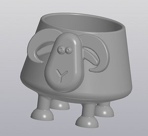 Flowerpot Crazy Ram 3D model