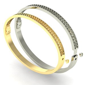 3D Bracelet LOVE  two options model
