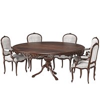 benjamin randolph french round table and chair  art 732