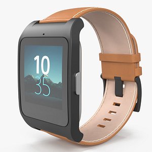 Smart Watch Sony with Leather Strap
