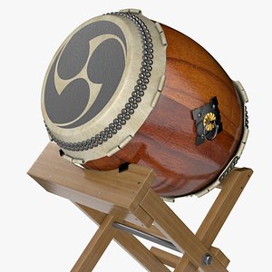 3d model taiko drums