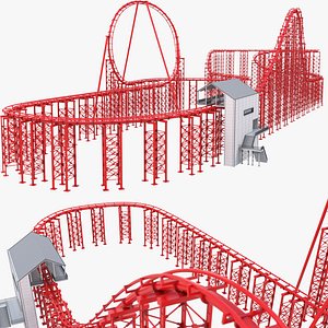 Roller Coaster Track 3D model