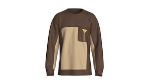 Men Round Pocket Sweatshirt 3D model