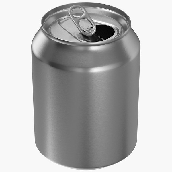 3D Opened Standard Aluminum Can 250ML model