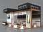 Estande Exposição Estande Stall 10x6m Altura 500 cm 3 Lado Aberto modelo 3D