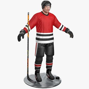 3D pbr hockey player model