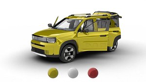 Fiat Grande Panda 2025 HQ 3d model 3D model