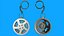 TOFAS JANT WHEEL RIM-5 Spoke Keychain Keyring 3D Printable Model