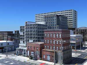 Low Poly Urban City Downtown