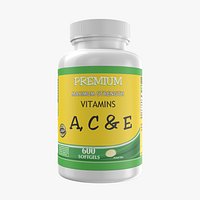 Vitamin Bottle A C and E