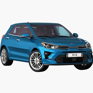 3D model realistic kia rio 2021