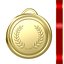 Gold Silver Bronze Medal With Ribbon