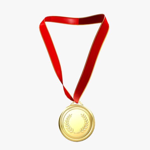 Gold Silver Bronze Medal With Ribbon 3D model