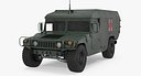Ambulance Military Car HMMWV m996 3D Model