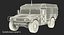 ambulance military car hmmwv 3d model