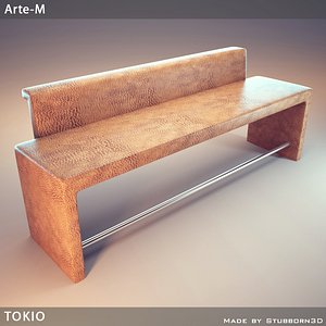 banquette tokio bench 3d model