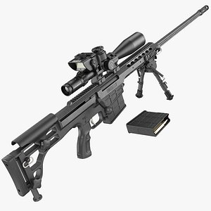 3D barrett 98b sniper rifle