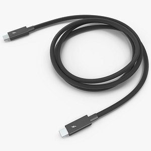 3D Apple Thunderbolt Cable Black