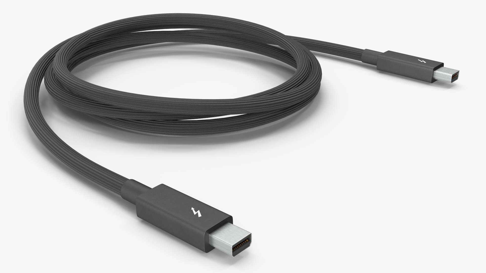 3D Apple Thunderbolt Cable Black TurboSquid 1912697