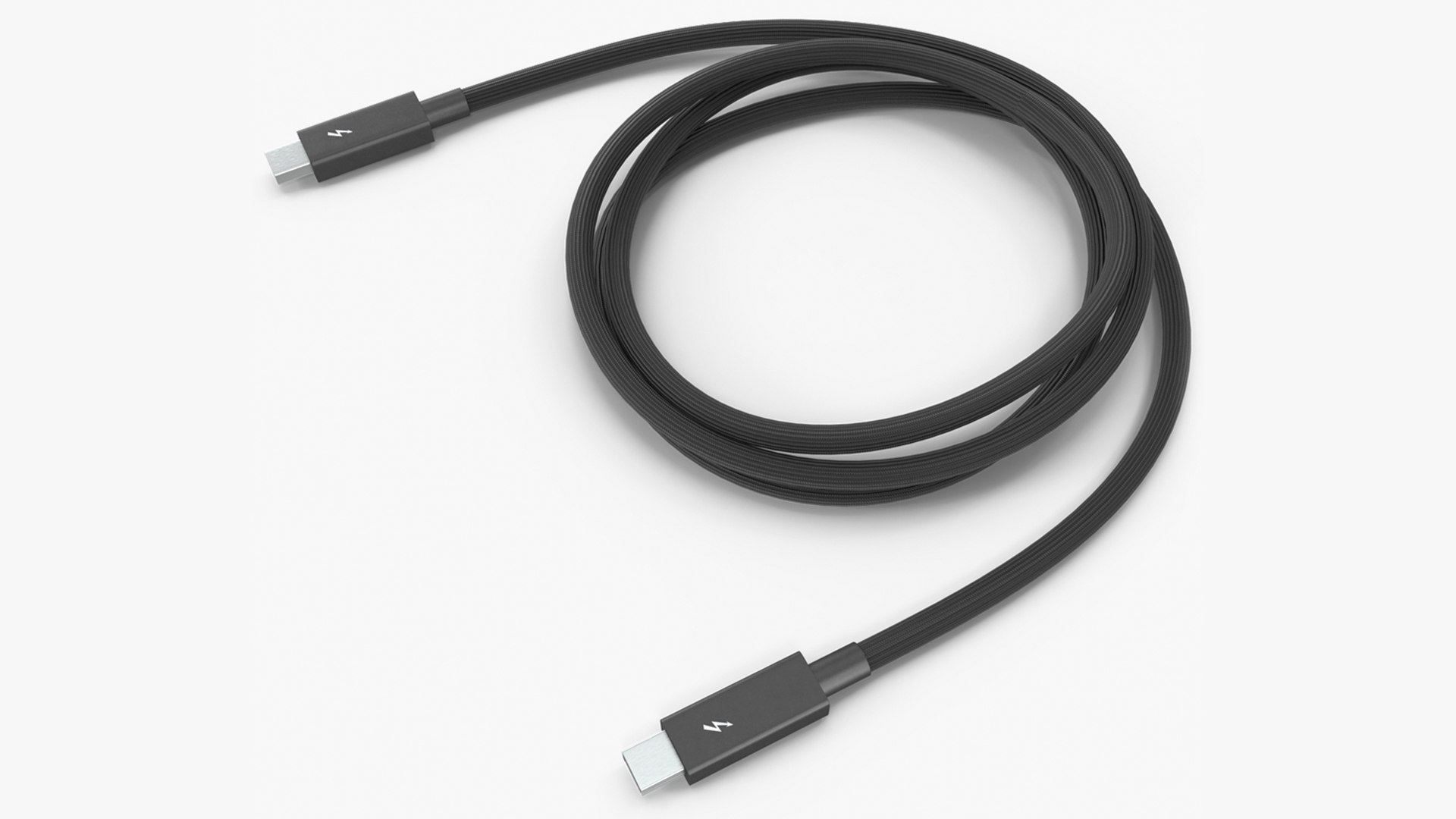 Apple Thunderbolt Cable Black 3D model preview