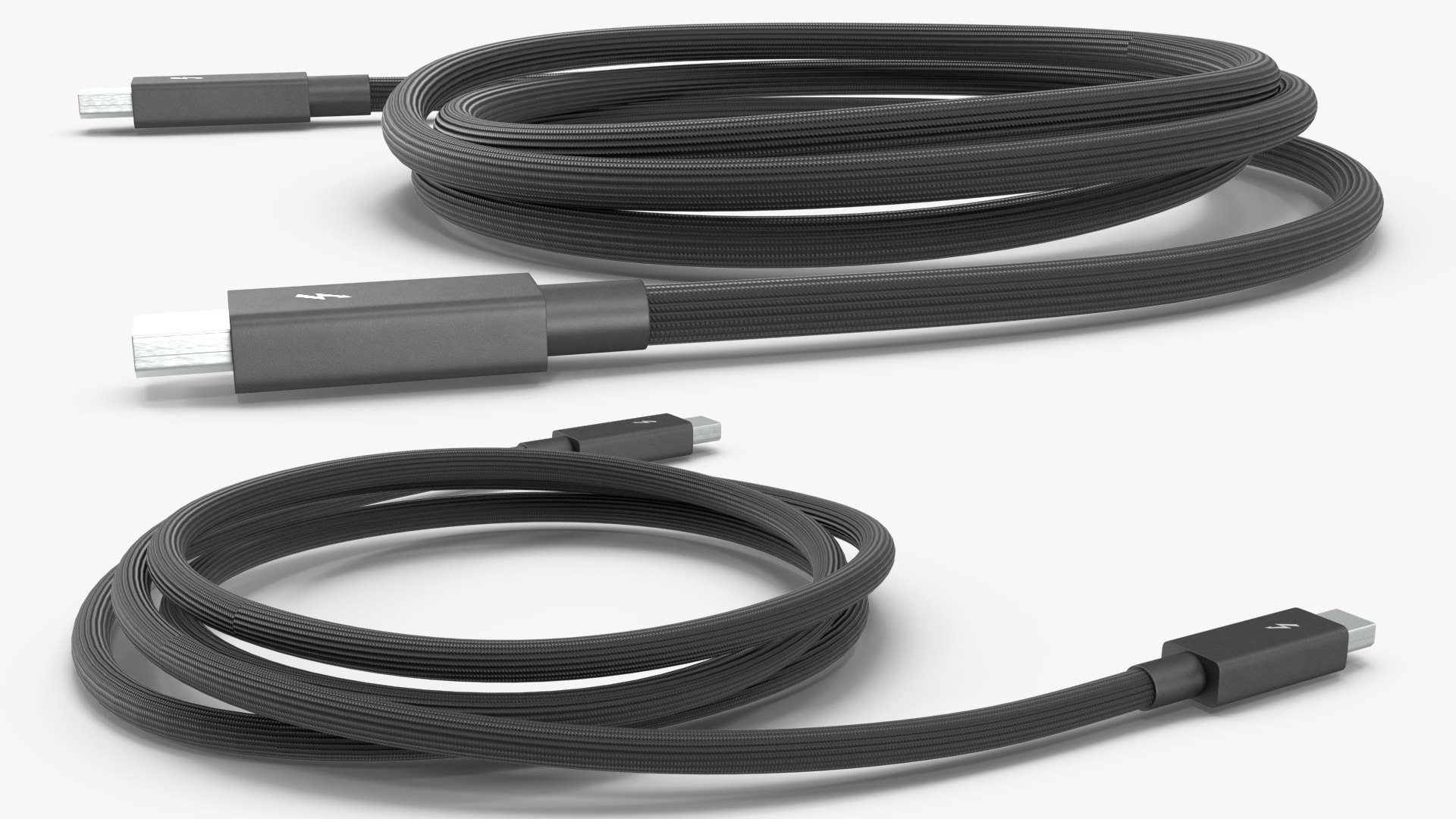 3D Apple Thunderbolt Cable Black TurboSquid 1912697