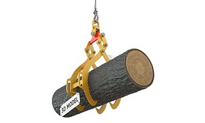 Rigged Log Lifting Tongs 3D
