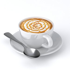 3D model Cappuccino Cup v18