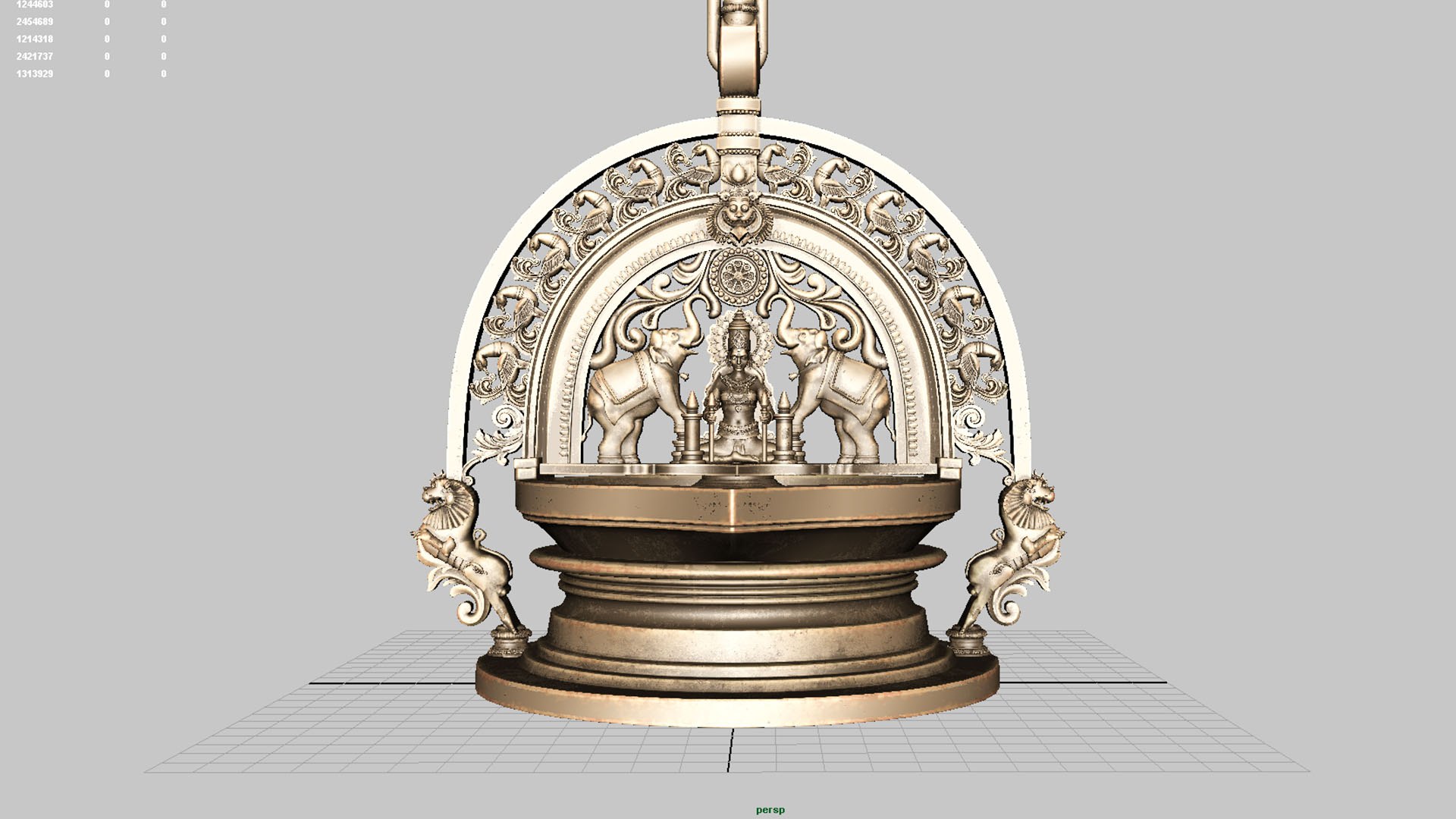 Oil Lamp Goddess Gajalakshmi Laxmi 3D Model TurboSquid 2005989