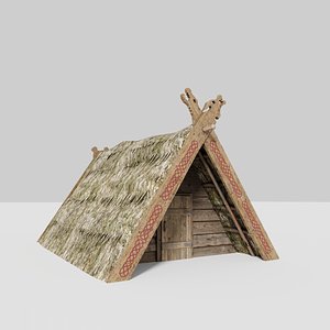 medieval straw hut 3D model