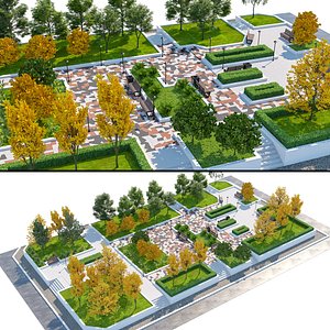 Modern Urban Park Modular Environment