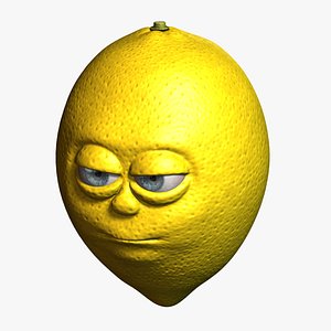 3d lemon cartoon model