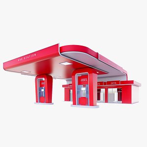 gas station 3D model