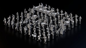 HD People 35 Cooking 3D model