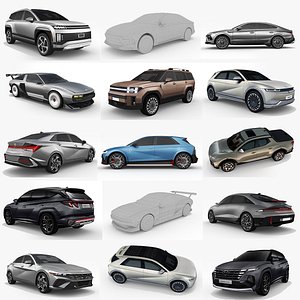Hyundai 10 Car low poly