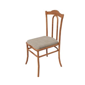 wooden chair 3D model