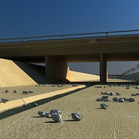 at Los Angeles Bridge on Ditch River