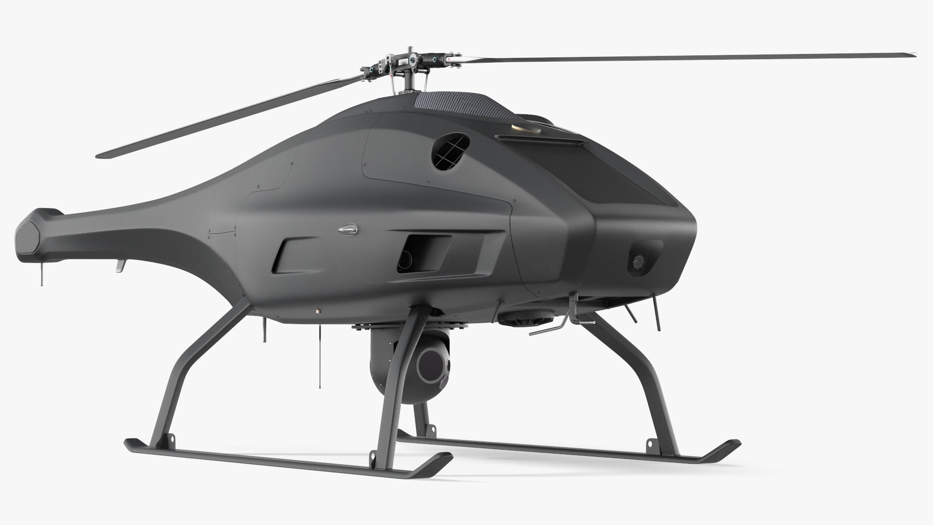 UAV Helicopter Rigged 3D model preview