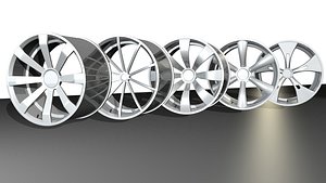 car wheels rims 3d model