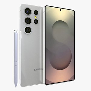 Samsung Galaxy S25 Ultra Titanium White Silver model