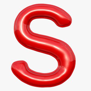 foil balloon letter s 3D model