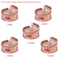 5 SIZE TEXTURE MIAMI CUBAN LINK PONG SET FOR BRACELET OR NECKLACE