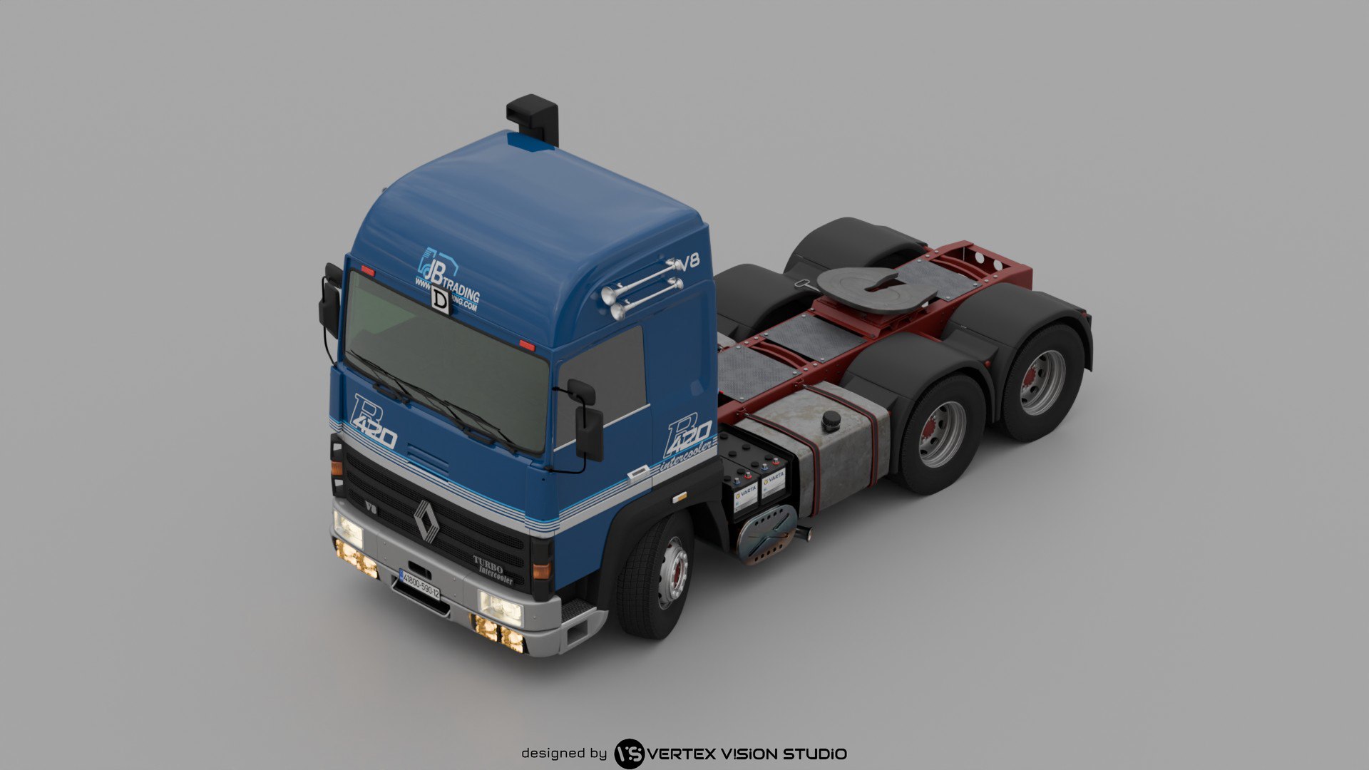 RENAULT R420 6X4 V8 Turbo Intercooler 3D Model 3D Model - TurboSquid ...