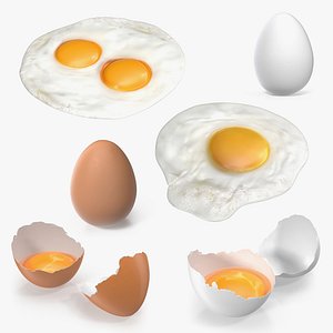 Chicken Eggs 3D Models Collection 2