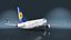 3D Lufthansa Airbus A321 with Interior and Doors model
